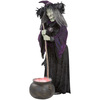 Lifesize Animated Halloween Witch w/ Bubbling Cauldron