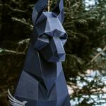 Lifesize Doberman Dog 3D Metal Art Statue