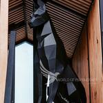 Lifesize Doberman Dog 3D Metal Art Statue