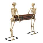 Lifesize Posable Skeletons Carrying a Coffin / Beverage Tub