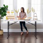 Adjustable Height Folding Table