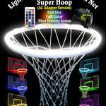 Light Up Action Super Hoop - Basketball Net LED Lighting With Shot Sensing Colors
