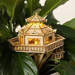 Light-Up Miniature Treehouses for Houseplants
