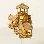 Light-Up Miniature Treehouses for Houseplants