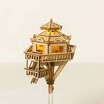 Light-Up Miniature Treehouses for Houseplants