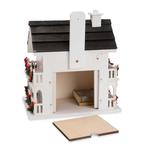 Lighted Holiday Colonial Cottage Birdhouse