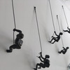Little Wall-Mounted Rock Climber Sculptures