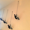 Little Wall-Mounted Rock Climber Sculptures