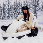 Luxurious Faux Fur Inflatable Snowmobile Sled