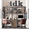 Luxurious Leather Pillow Desk Chair