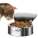 Luxury Cat Dish - Silver-Plated Ceramic Tuna Can