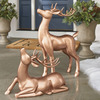 Majestic Copper Deer Statue