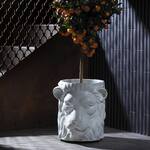 Majestic White Lion Planter Pot