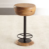 Mango Wood and Iron Swivel Stools
