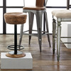 Mango Wood and Iron Swivel Stools