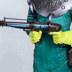 Mars Attacks Atomic Ray Gun with Illuminated Green Mist Laser Blasts