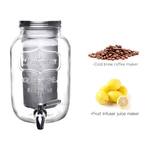 Mason Jar Cold Brew Coffee Maker / Dispenser with Stainless Steel Spigot