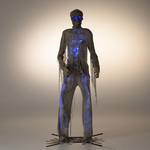 Massive 12 Foot Tall Light-Up Animatronic Skeletal Mummy Statue
