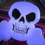 Massive 14-Ft Inflatable Skeleton Archway w/ Short Circuit Flickering
