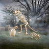 Massive 9 Foot Tyrannosaurus Rex Skeleton Statue