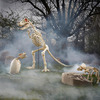 Massive 9 Foot Tyrannosaurus Rex Skeleton Statue