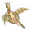 Massive Inflatable Golden Dragon Pool Float