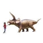 Massive Lifesize Charging Triceratops Dinosaur Statue