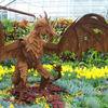 Massive Metal Dragon Sculpture