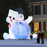 Massive Video Projecting Inflatable Frosty The Snowman