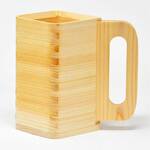 Masu Cypress Wood Square Beer Mug From Japan