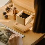 Masu Cypress Wood Square Coffee Cup and Saucer