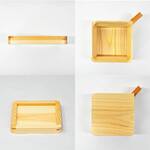 Masu Cypress Wood Square Coffee Cup and Saucer
