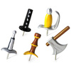 Medieval Weapon Push Pins