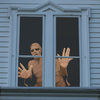 Menacing Mummy Window Poster