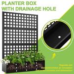 Metal Raised Garden Bed Planter With Privacy Screen Trellis