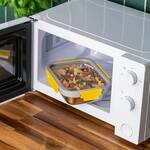 Microwave-Safe Stainless Steel Food Containers w/ Tempered Glass Lids
