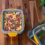 Microwave-Safe Stainless Steel Food Containers w/ Tempered Glass Lids