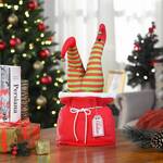 Mini Animated Kicking Elf Stuck in a Toy Bag