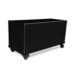 Minimalist Mobile Aluminum Trough Planters with Casters