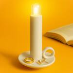 Modern Chamberstick -  Electric Candle Light with Removable LED Torch