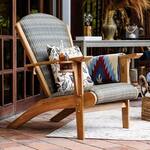 Modern Teak Adirondack Chair - Built-In Bottle, Wine Glass, and Phone Holders