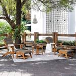 Modern Teak Adirondack Chair - Built-In Bottle, Wine Glass, and Phone Holders