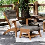 Modern Teak Adirondack Chair - Built-In Bottle, Wine Glass, and Phone Holders