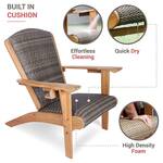 Modern Teak Adirondack Chair - Built-In Bottle, Wine Glass, and Phone Holders