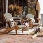 Modern Teak Adirondack Chair - Built-In Bottle, Wine Glass, and Phone Holders
