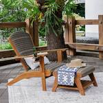 Modern Teak Adirondack Chair - Built-In Bottle, Wine Glass, and Phone Holders