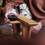 Modern Teak Adirondack Chair - Built-In Bottle, Wine Glass, and Phone Holders