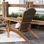 Modern Teak Adirondack Chair - Built-In Bottle, Wine Glass, and Phone Holders