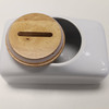 Mollaspace Ceramic Tissue Case with Wooden Lid