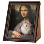 Mona Lisa Oil Painting Cardboard Cat Scratcher Bed